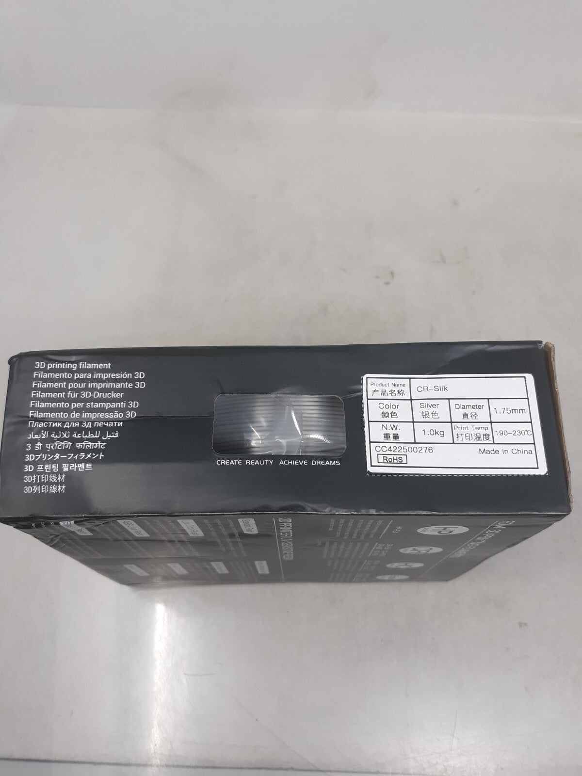 Creative CR-Silk 1.75mm PLA Aero Grey Filament