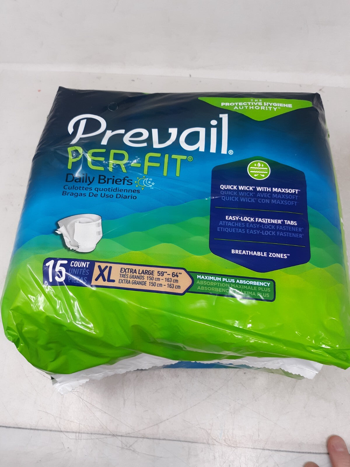Prevail Per-Fit Adult Briefs X-Large 59'' - 64'' - Package of 15 Ct.#PF-014/1