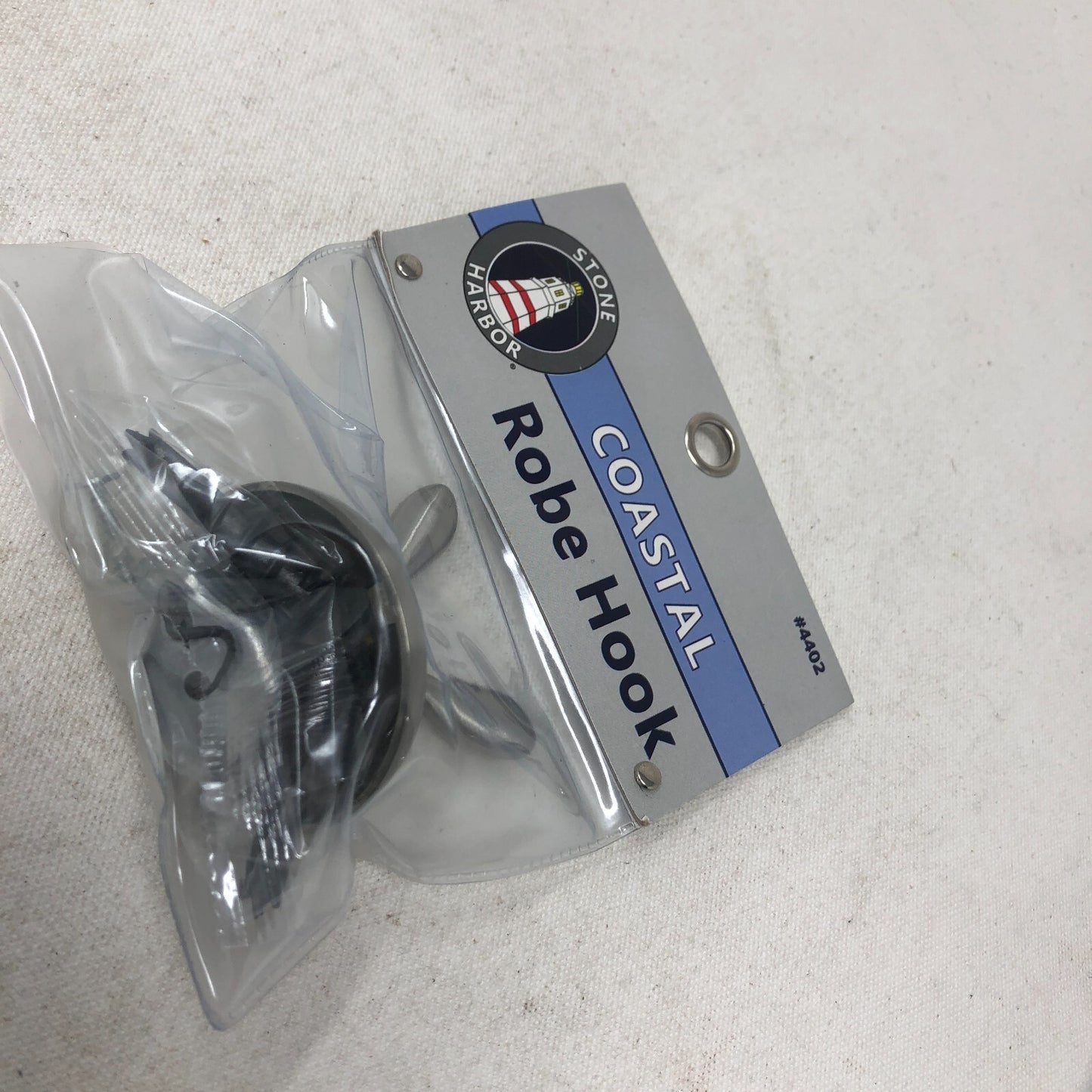 Stone Harbor-Coastal Robe Hook for Bathroom Satin Nickel Part #4402