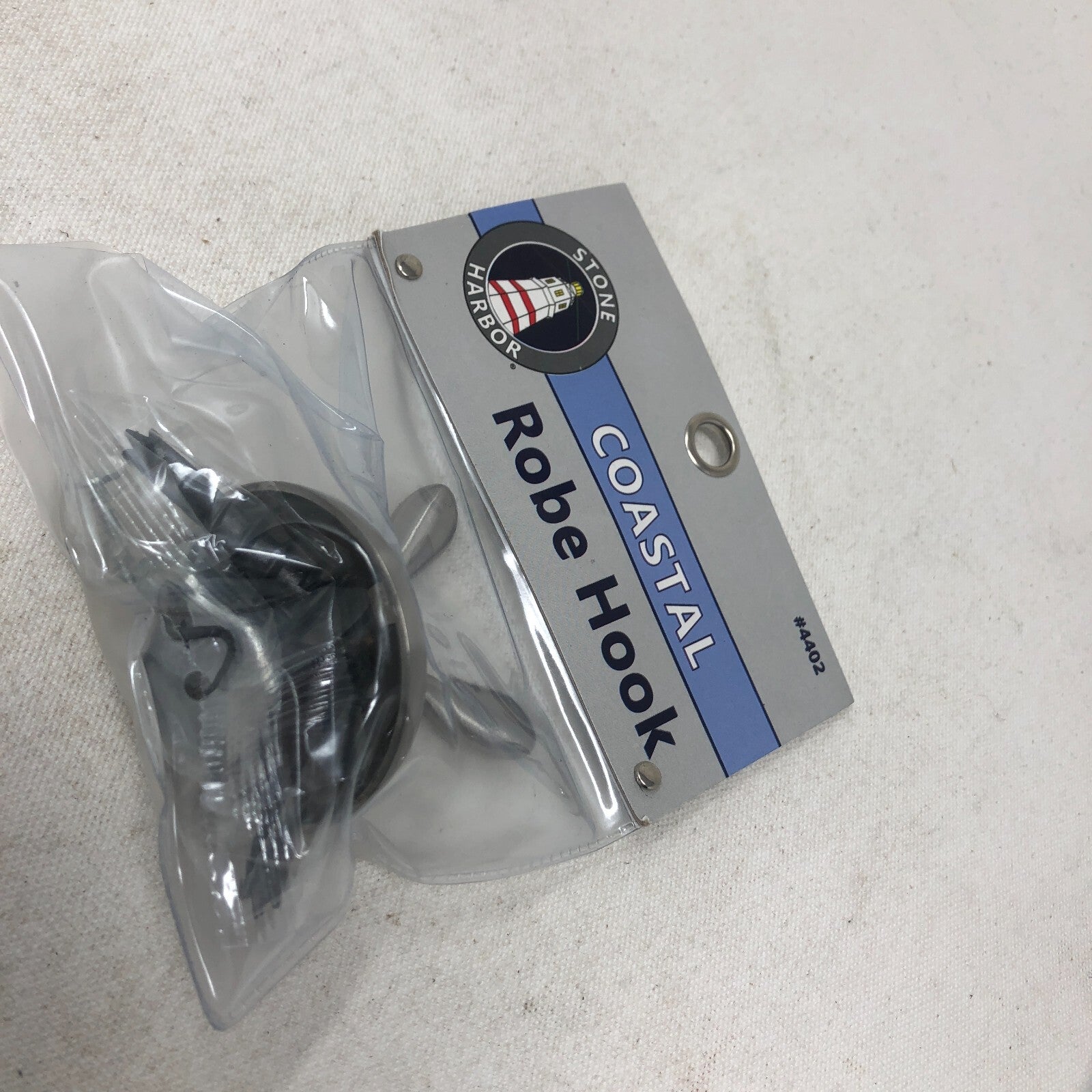 Stone Harbor-Coastal Robe Hook for Bathroom Satin Nickel Part #4402
