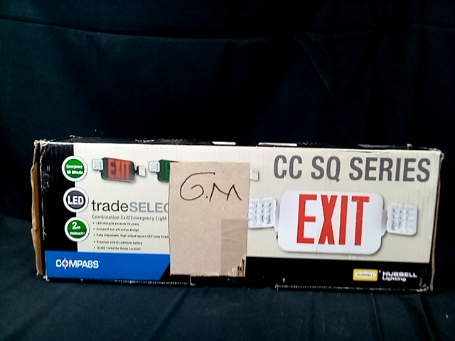 HUBBELL LIGHTING - COMPASS Exit Sign with Emergency Lights, CCRHOSQ