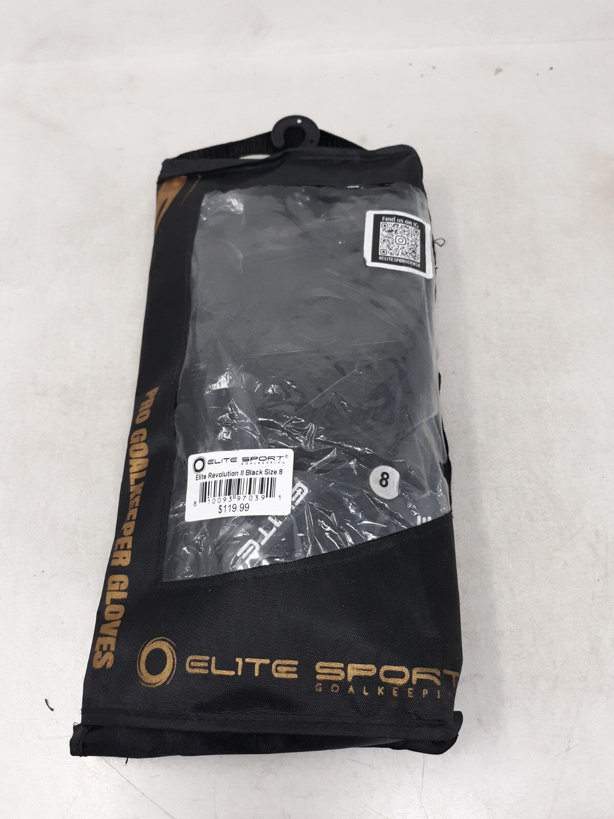Elite Sport Revolution II Black Goalkeeper Gloves