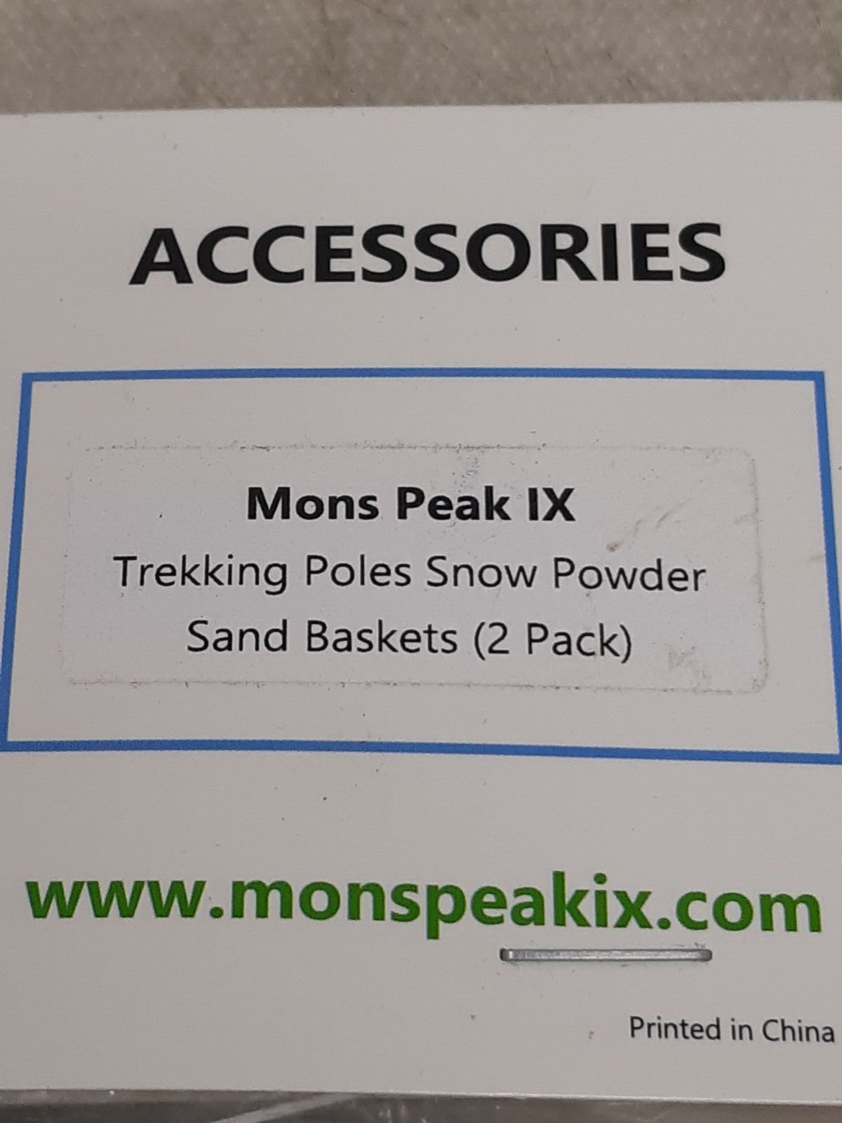 Mons Peak IX Trekking Pole Snow Basket 2PCS