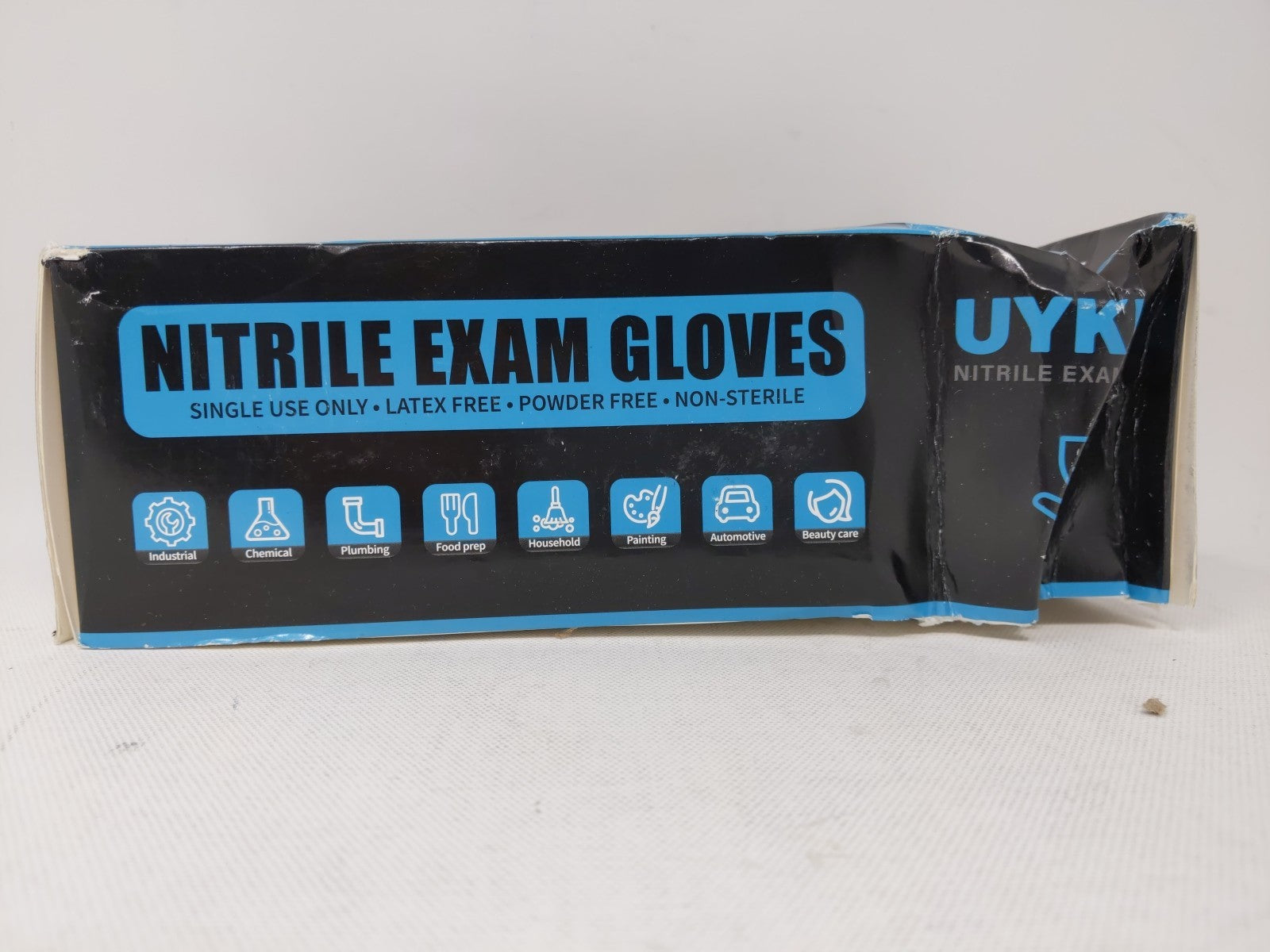 UYKKE Heavy-Duty Black, XL Nitrile Gloves - Powder/Latex Free 1000 count