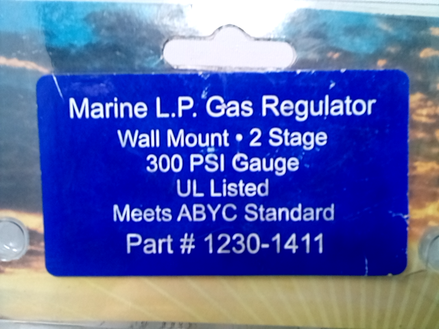 Trident 1230-1411 Marine LPG Wall Mount Two Stage Regulator