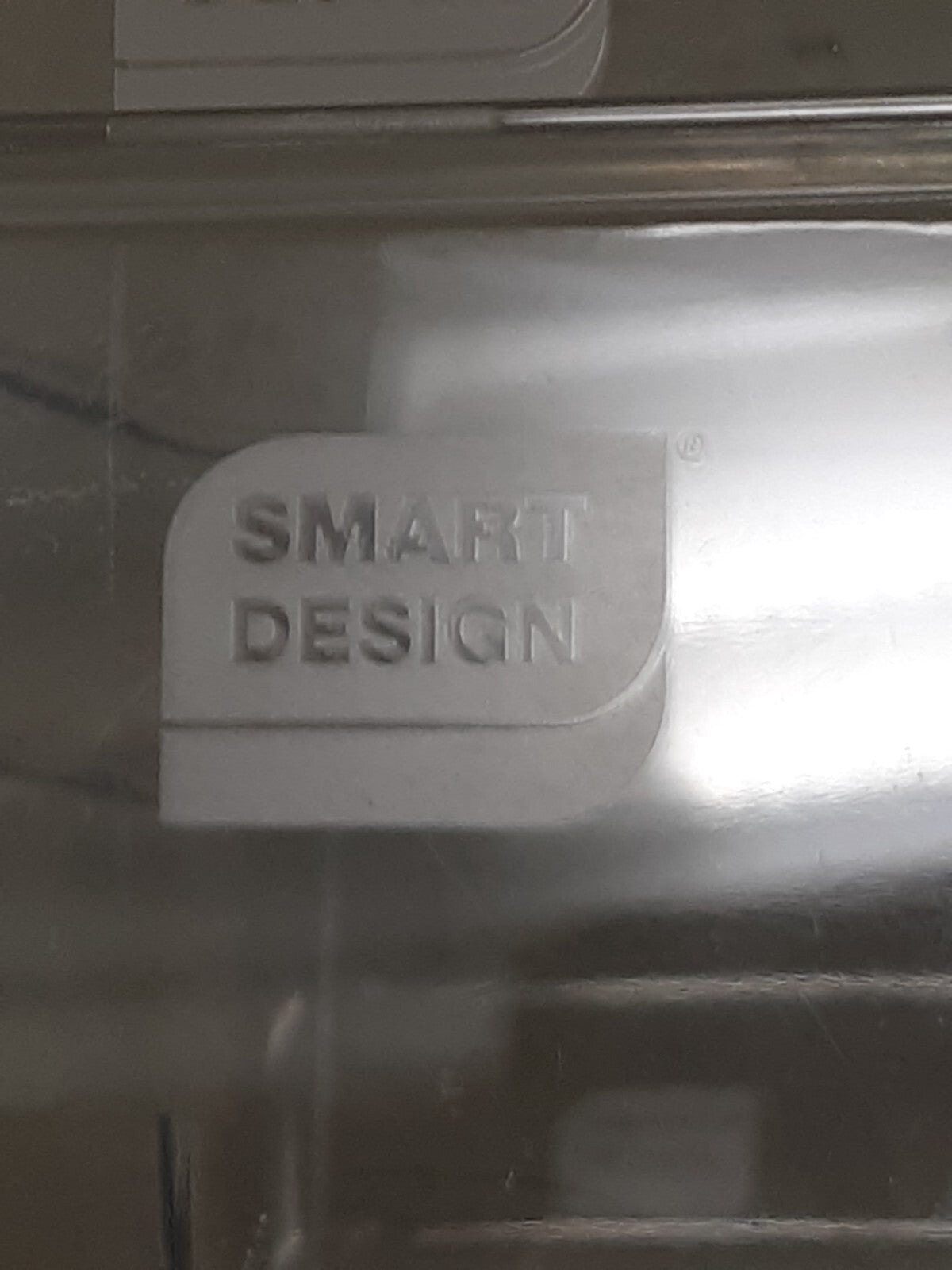 Lot of 2 Smart Design Stackable Clear Refrigerator Storage Bin 6" x 3" x 10"