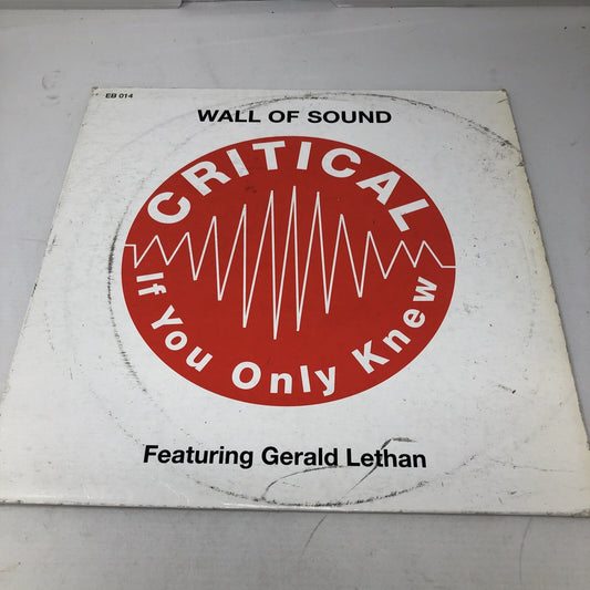 Wall Of Sound Critical If You Only Knew Gerald Lethan Vinyl