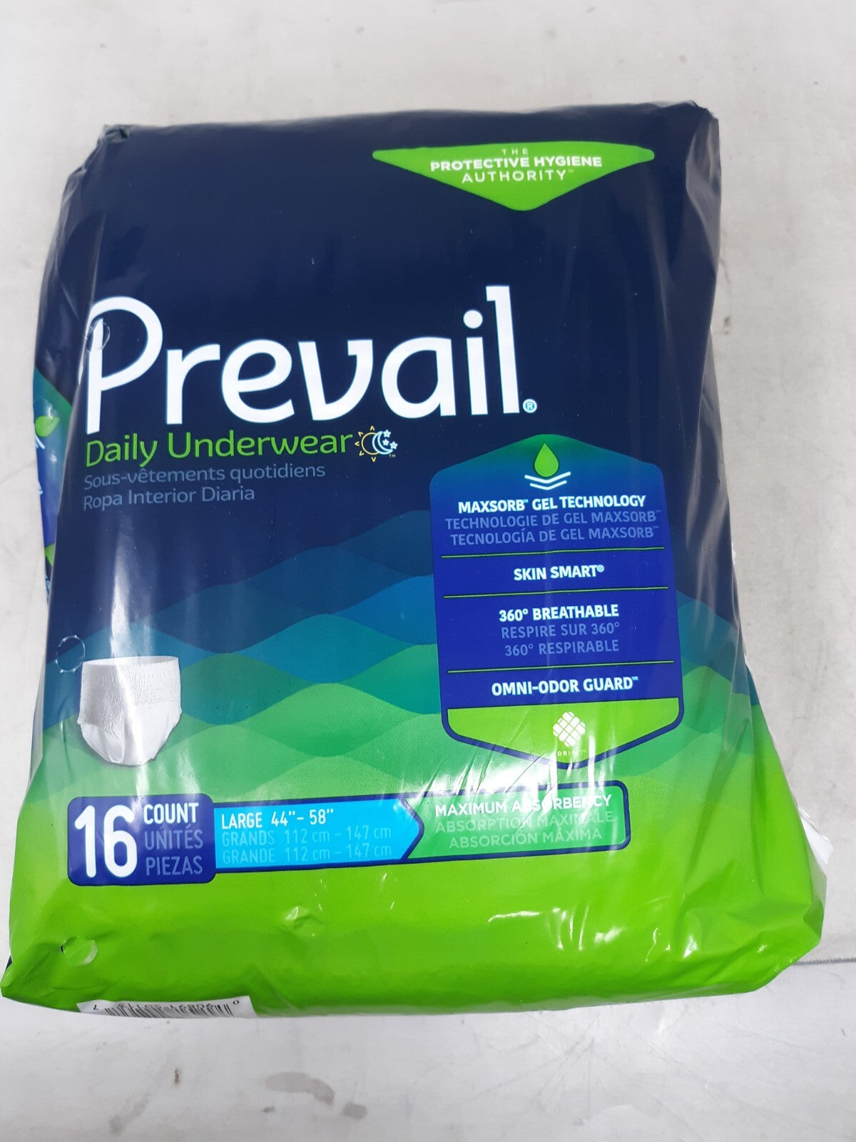 Prevail Daily Disposable Underwear Large Extra 18 Ct PV-513