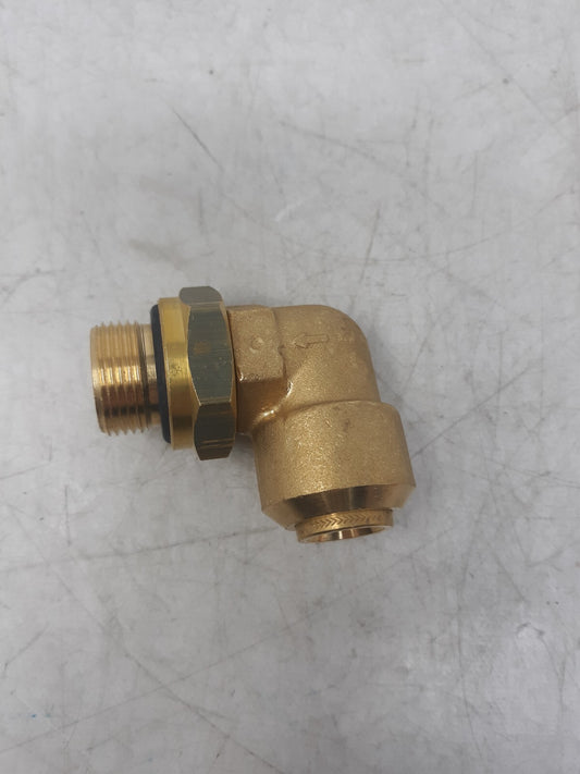 3/4" Brass 90° Elbow Hydraulic Fitting Male to Female Connector with O-Ring Seal