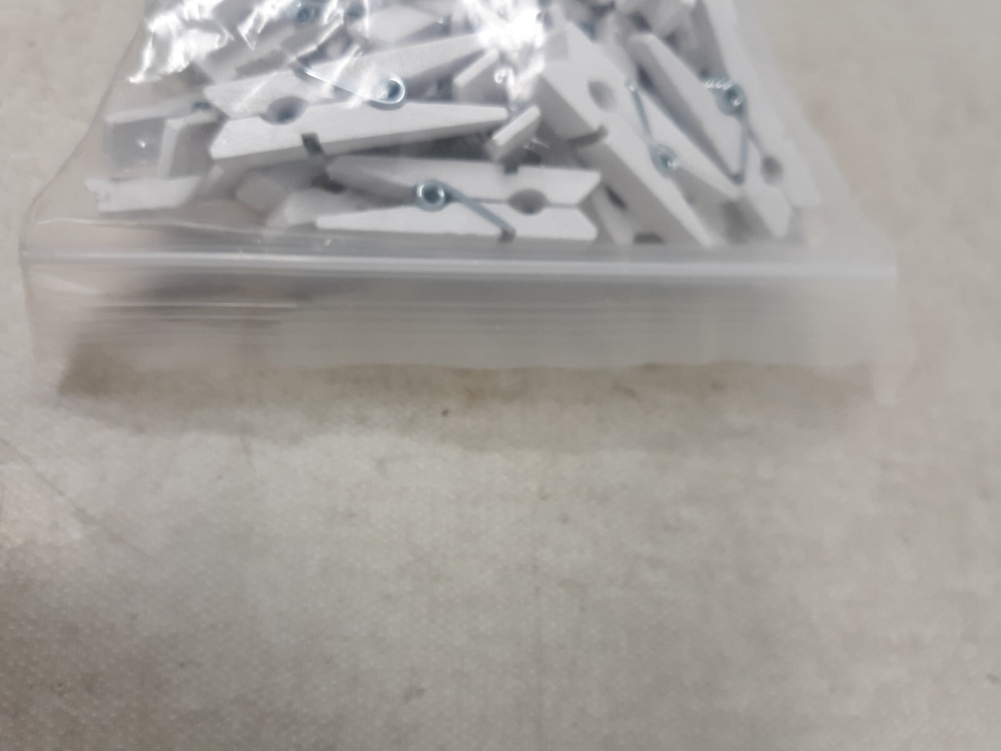 Decora 3.5cm Sturdy White Wooden Mini Clothespin Photo Clips Pack of 100