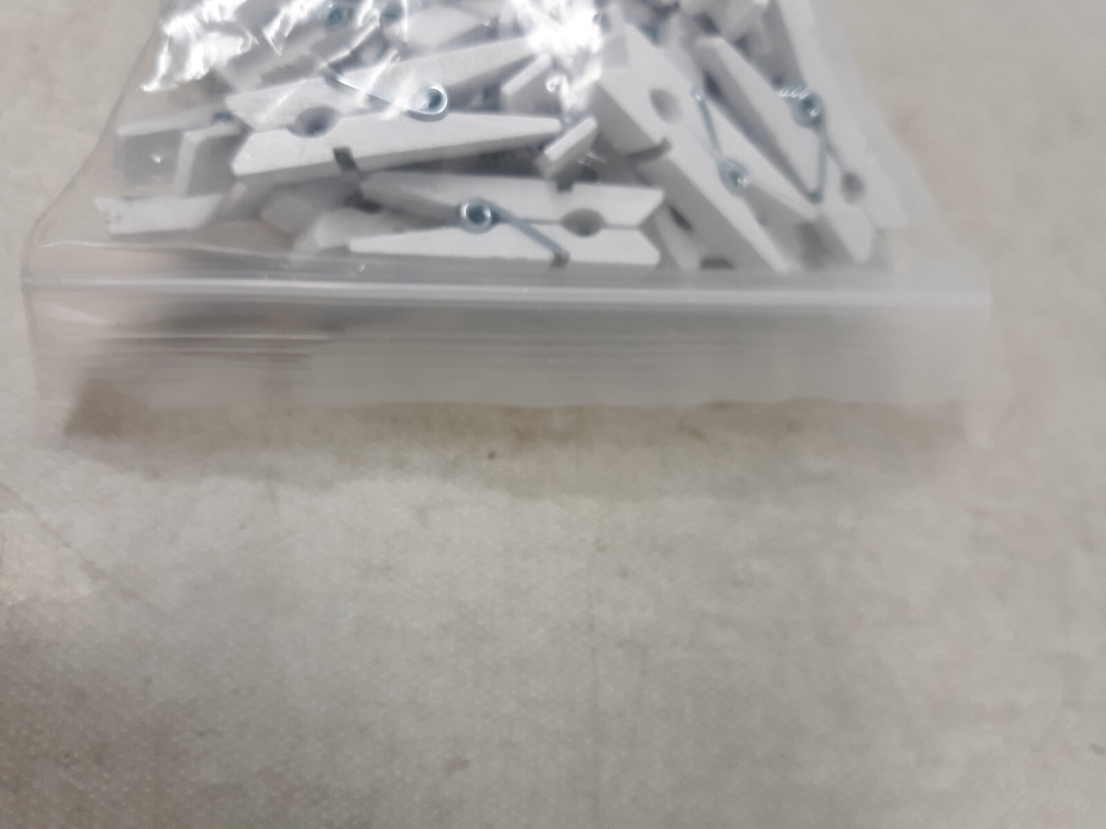 Decora 3.5cm Sturdy White Wooden Mini Clothespin Photo Clips Pack of 100