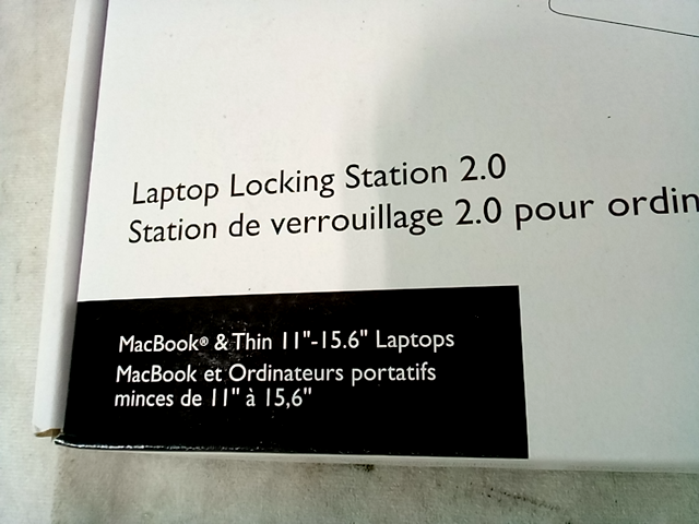 Kensington laptop locking station 2.0 MacBook and thin 11"-15.6" laptops