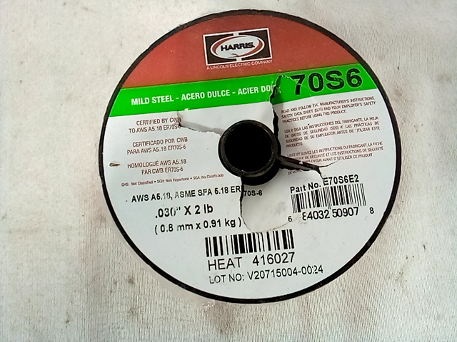 Harris mild steel roll 2lb. 70S6 .030" E70S6E2