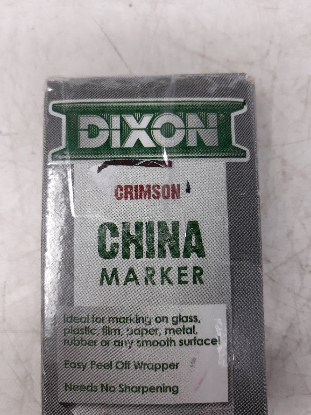 Dixon Phano China Marker Crimson Red 00071 Peel-Off Grease Pencil 12-Pack