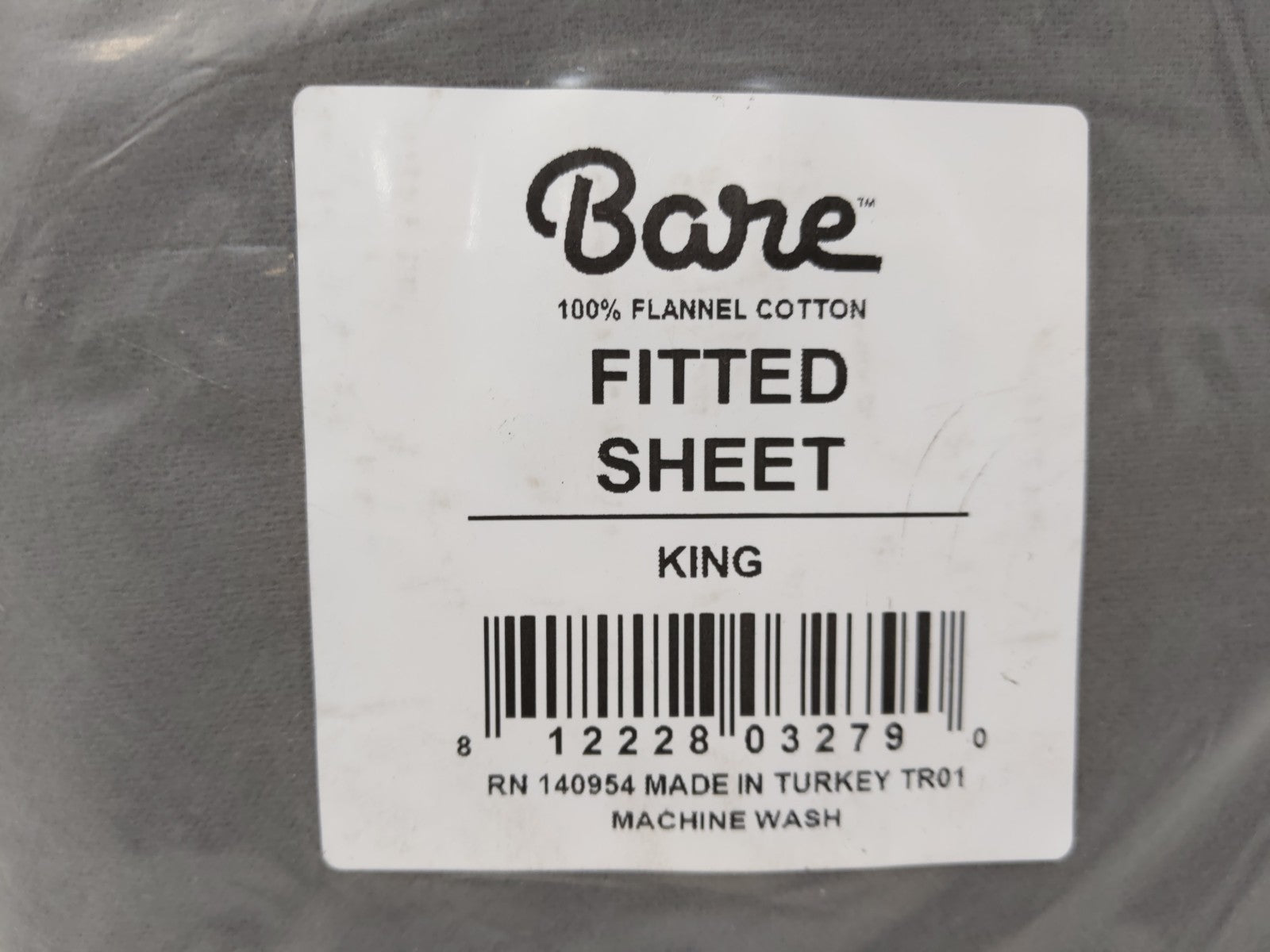 Bare Home Flannel Fitted KING Sheet Cotton, Soft Heavyweight