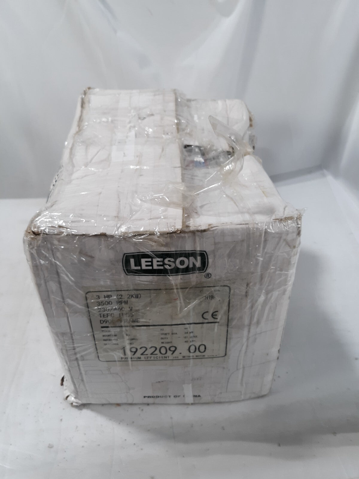 3HP LEESON 3500RPM 90L TEFC IP55 3PH B3 IEC MOTOR 192209.00