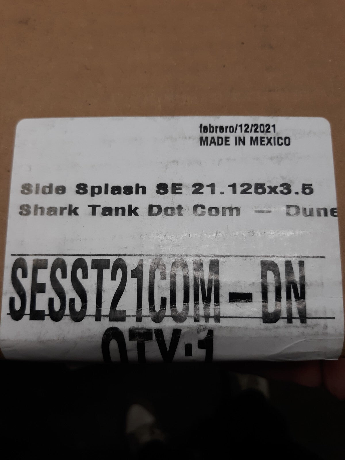 Cultured Marble Vanity Sidesplash SESST21COM-DN