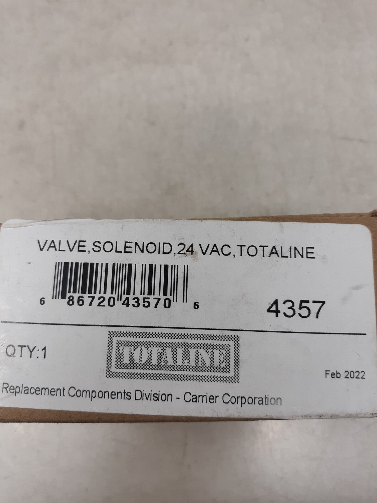 Carrier humidifier Solenoid Totaline Solenoid Valve Part #4374 #4357 Humidifier