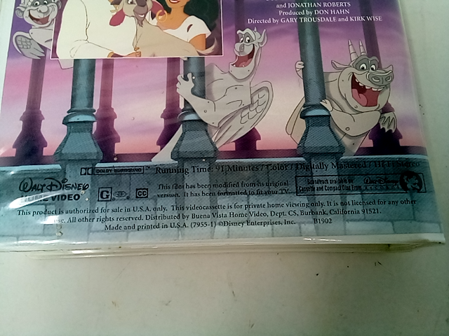 Hunchback of Notre Dame Gary Trousdale Director VHS