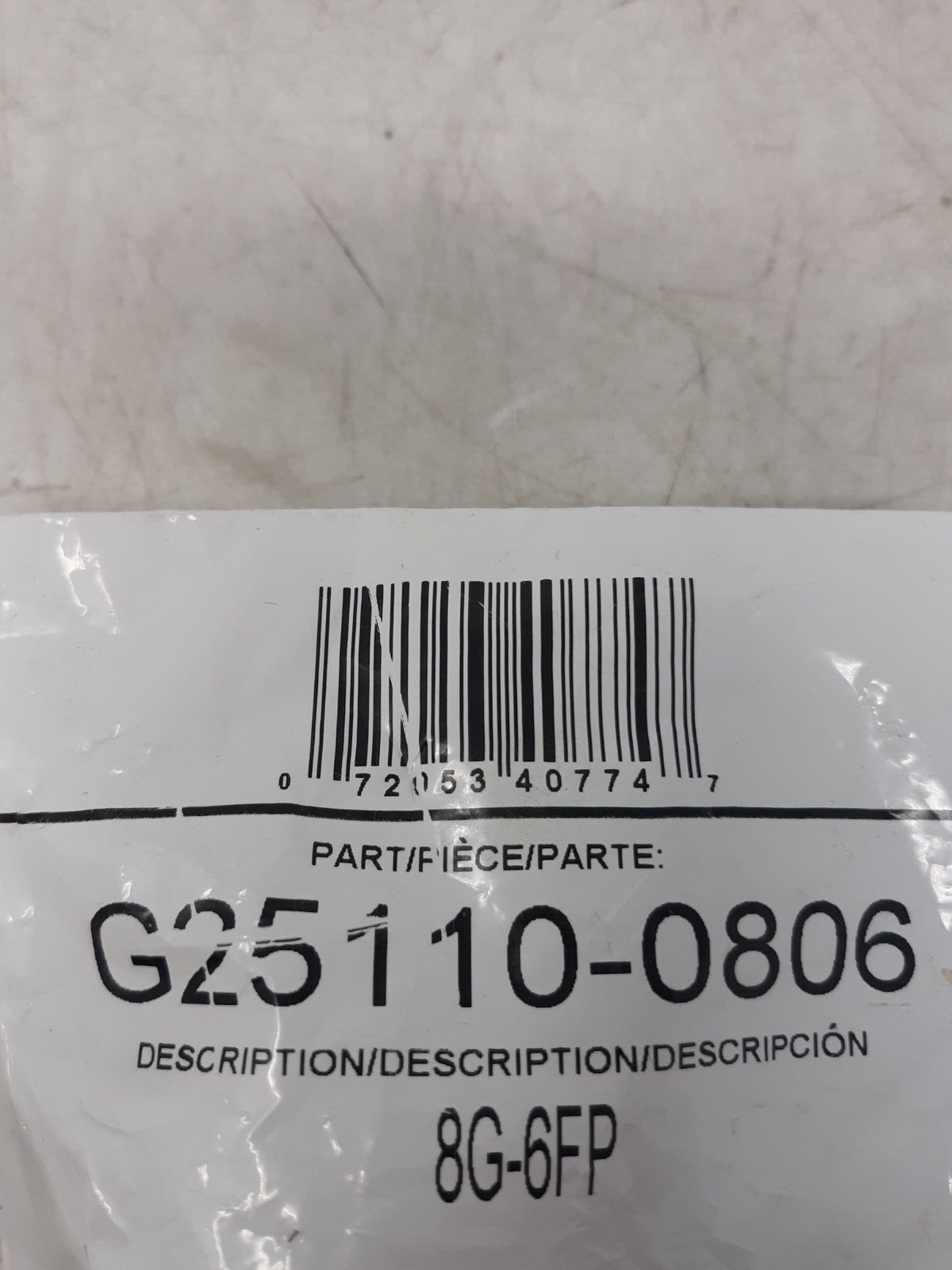 Gates G25110-0806 8G-6FP Hydraulic MegaCrimp Fitting 710000545 USA