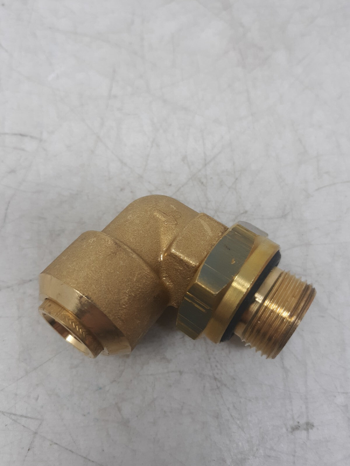 3/4" Brass 90° Elbow Hydraulic Fitting Male to Female Connector with O-Ring Seal