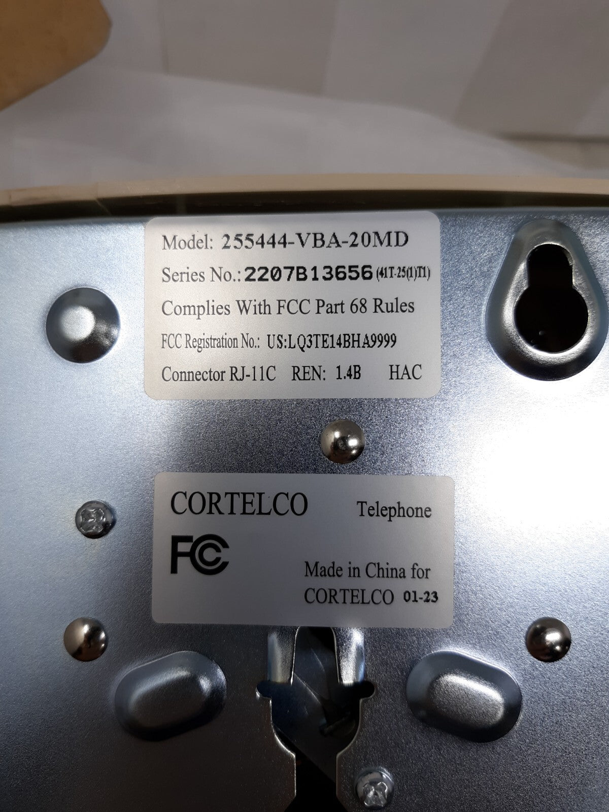 Cortelco ITT-2554VOE-ASH Corded Telephone - Beige (255444-VOE-20MD)