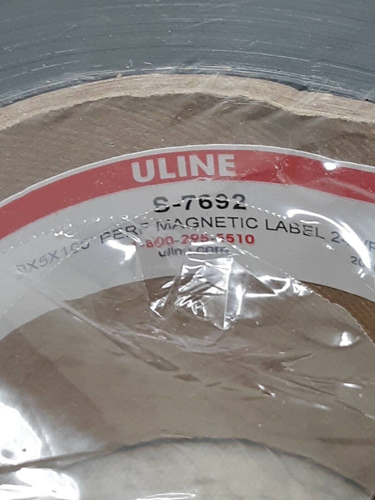 ULINE S-7692 Magnetic Labels on a Roll - Perforated, 3" x 5" x 100'