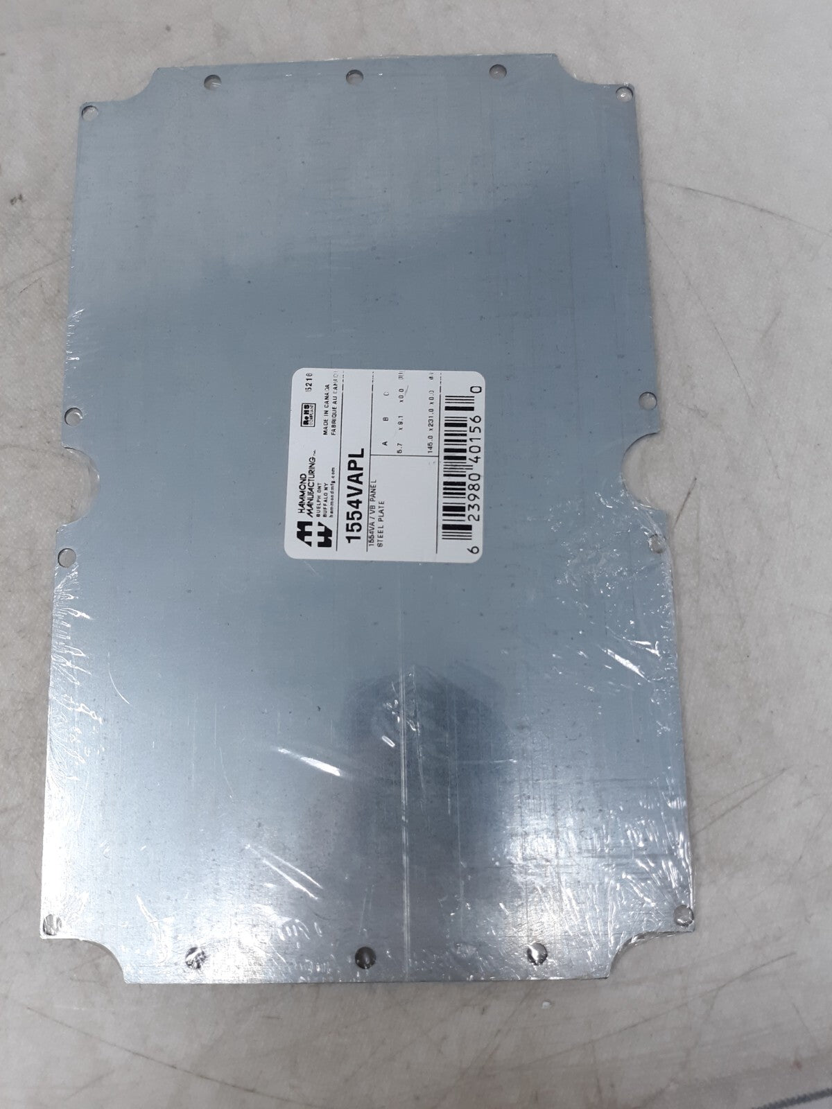 (QTY5) Hammond Panel Inner 1554 PB Series Enclosure Steel 227mm x 146mm 1554VAPL