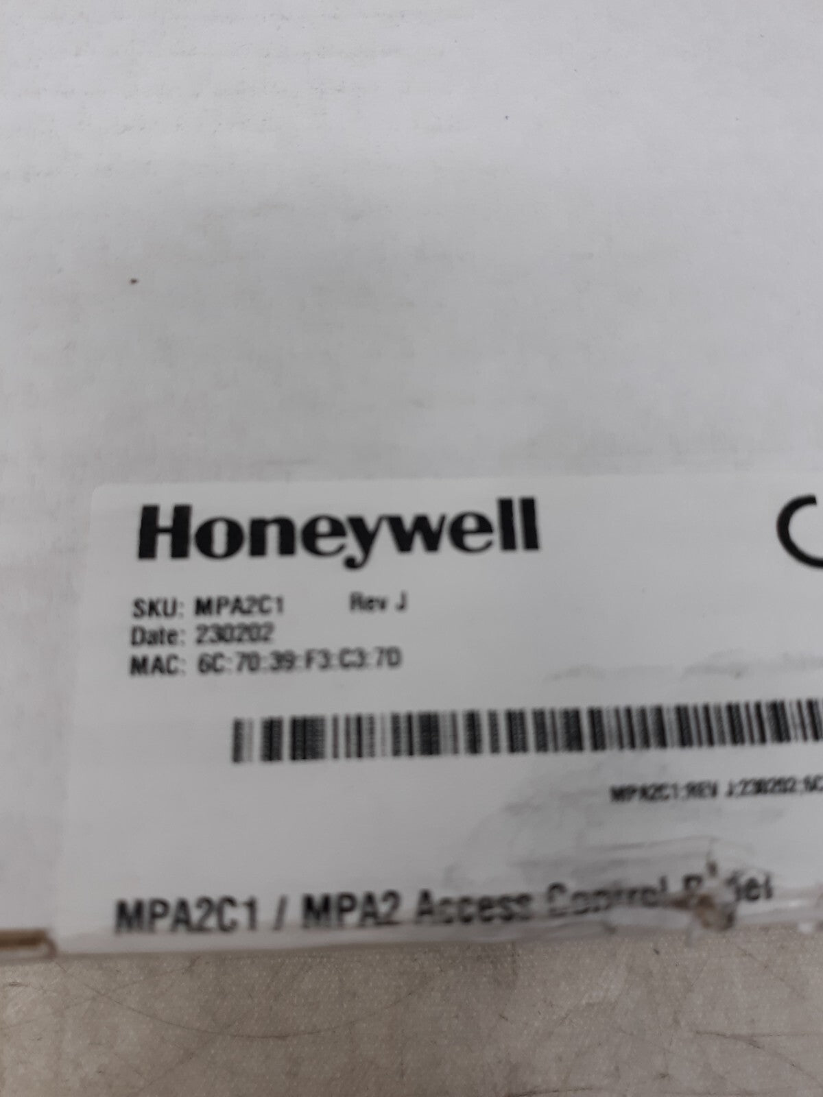 Honeywell MPA2C1 MPA2 All-in Smart Access Control Panel Only