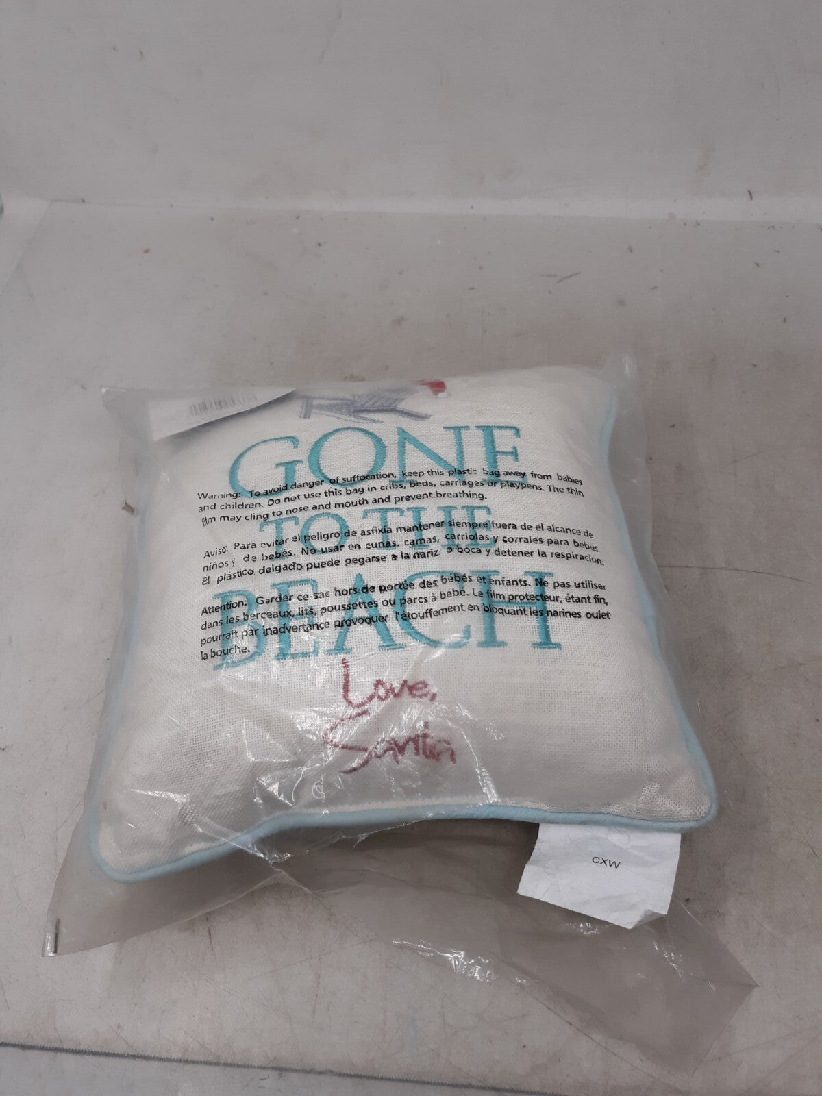 C&F Home 10" x 10" Christmas Gone to The Beach Love Santa Small