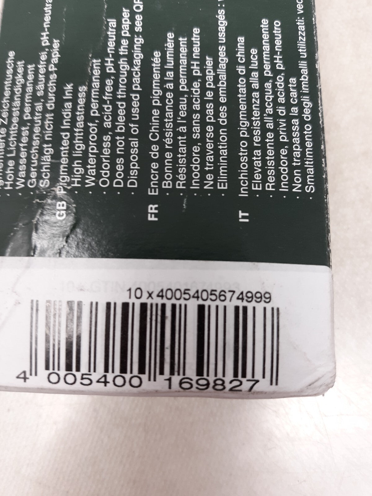 Faber-Castell Pitt Artist Pen Black India Ink - Box of 10 Pens