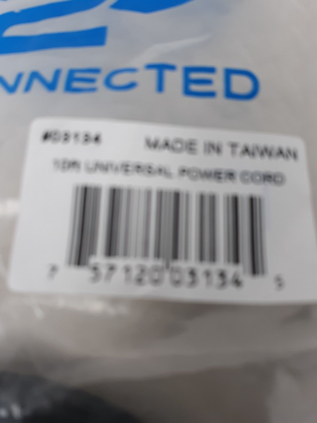 C2G 10' (3.04m) 18 AWG Universal Power Cord, NEMA 5-15P to IEC320C13 #03134