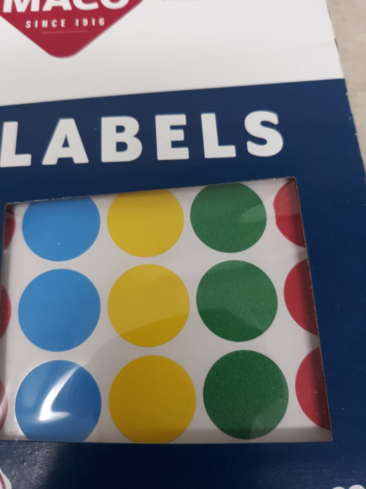 MACO Labels Multicolor MMR1212-A1 3/4" 1000 Labels