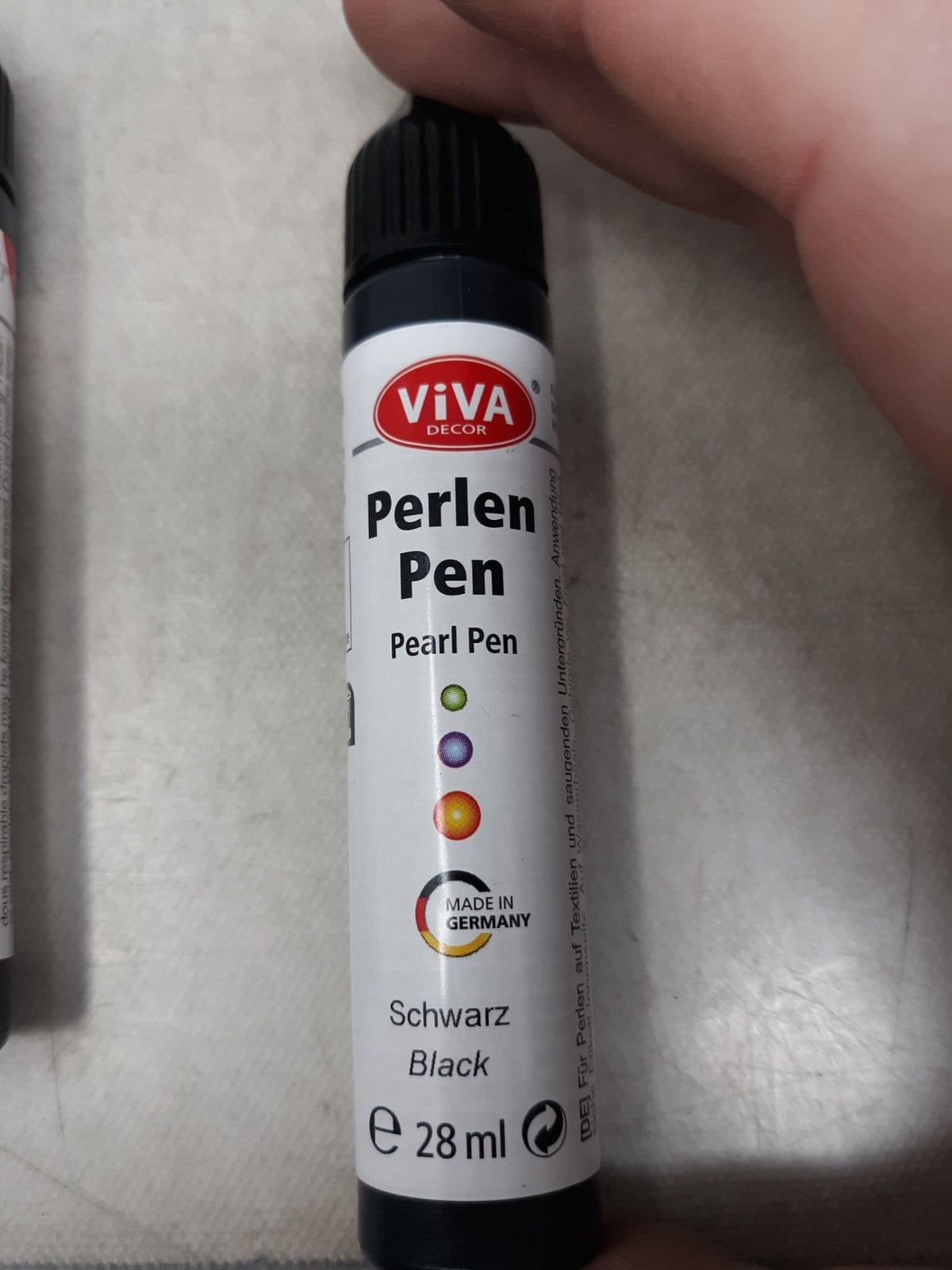 Lot of 5 Assorted Viva Decor Perlen Pen 28ml - Black & Gold
