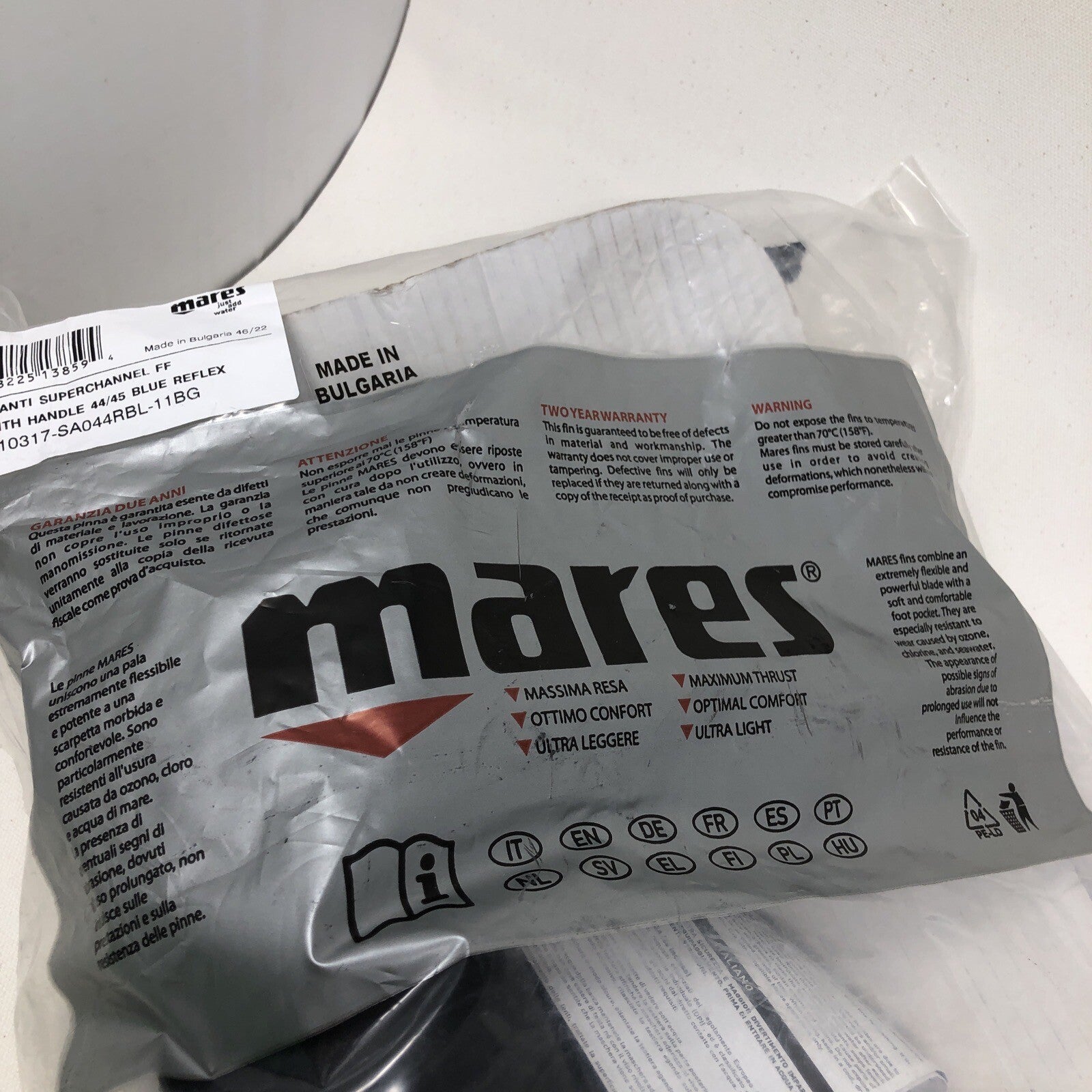 Mares Avanti SuperChannel FF Bag with Handle 44/45 Blue Reflex