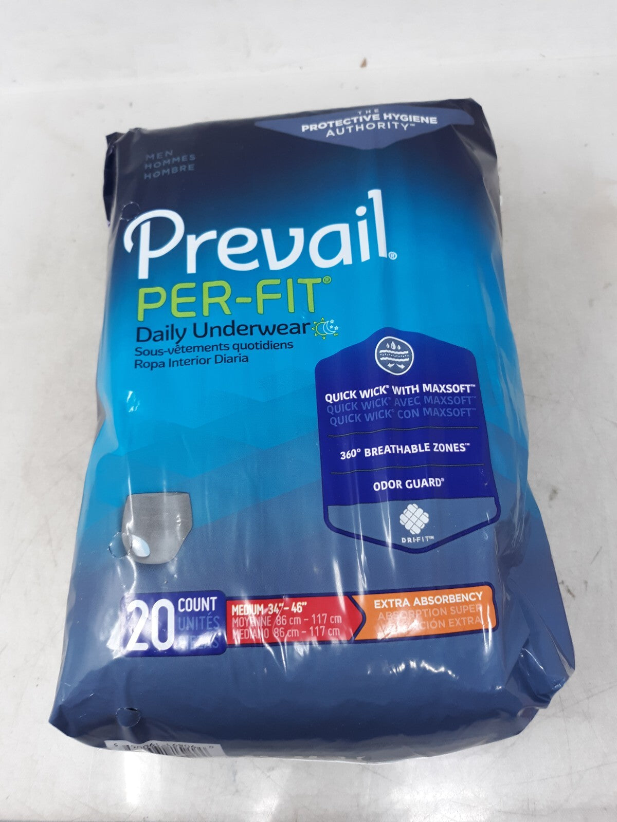 Prevail Disposable Underwear Male Medium 20 Ct (PFM-512)