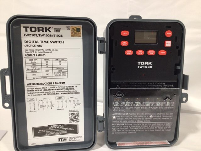 Tork EW103B Indoor/Outdoor Digital Time Switch 24h 7d