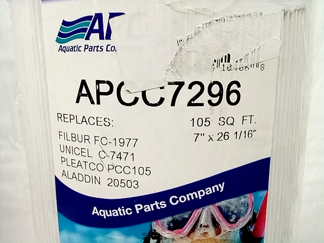Aquatic Parts Company Filter APCC7296 105 sq. ft.