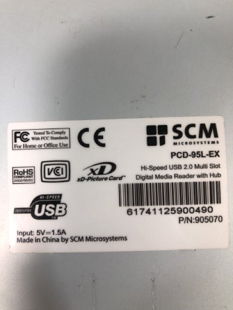 SCM Microsystems PCD-95L-EX HI-Speed USB2.0 Multi Slot Digital Media Reader
