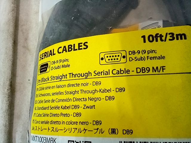 Startech DB9 RS232 #MXT1003MBK 10'ft Black Straight Through Serial Cable M/F