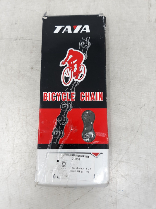 Taya TB15 6 & 5 Speed Bicycle Cycle Bike Chain 1/2 x 3/32 - 116L Black / Black