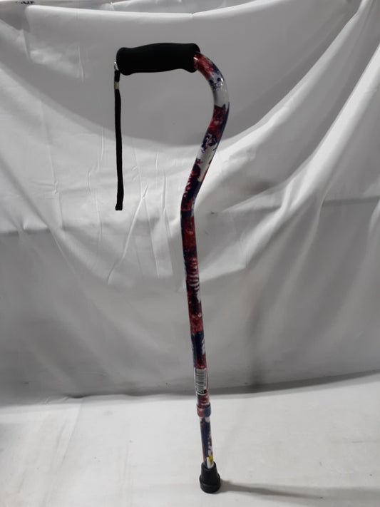 Cats Adjustable Offset Walking Cane with Comfort Grip & Non-Slip Rubber Tip