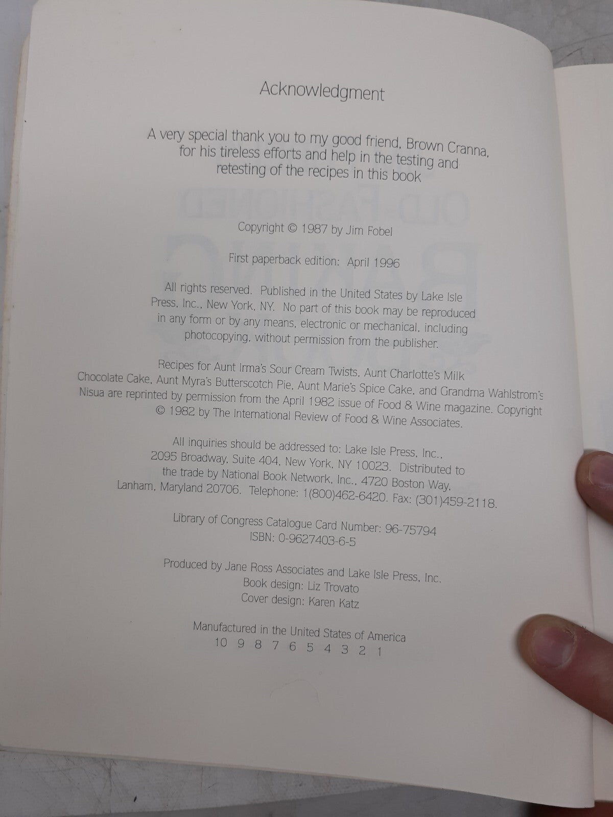 Jim Fobel's Old-Fashioned Baking Book: Recipes from an American Childhood