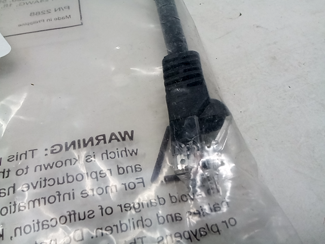 Monoprice Cat6 Ethernet Patch Cable - 1 Feet - Black | Network Internet Cord - R