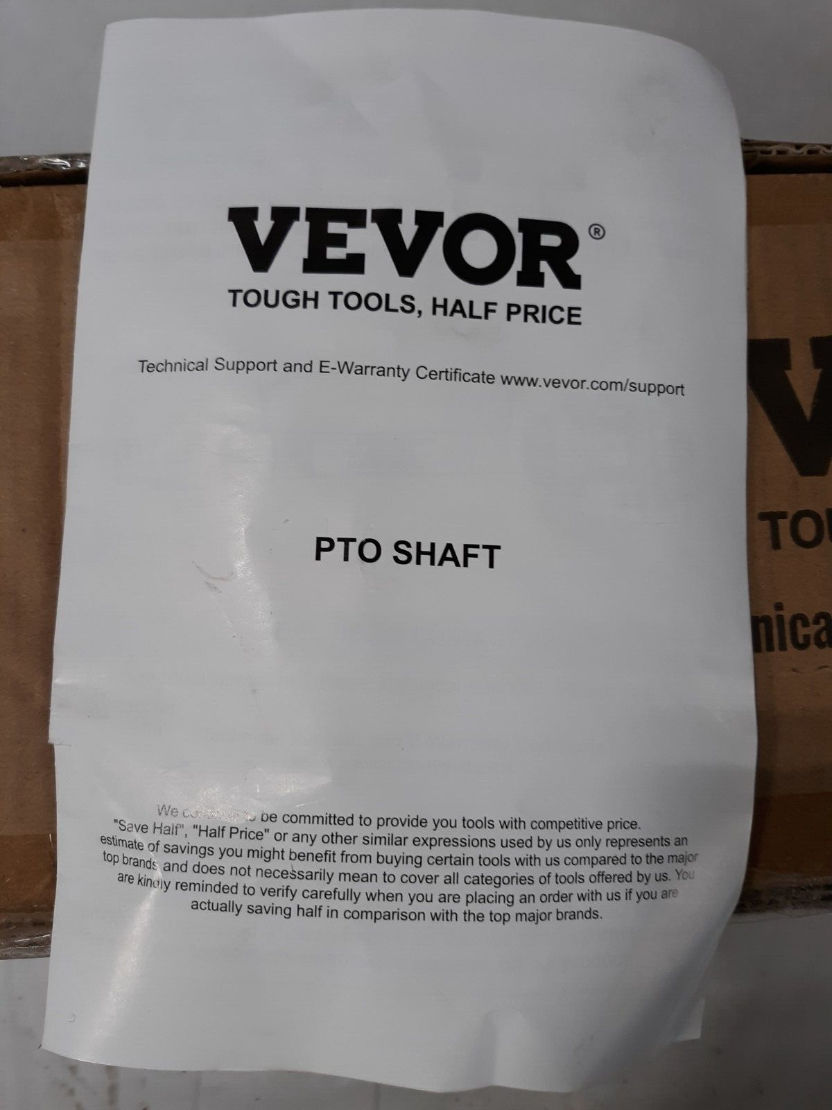 VEVOR PTO Shaft PTO Drive Shaft 1-3/8" x 6 Spline Ends Round End T4 43"-61"