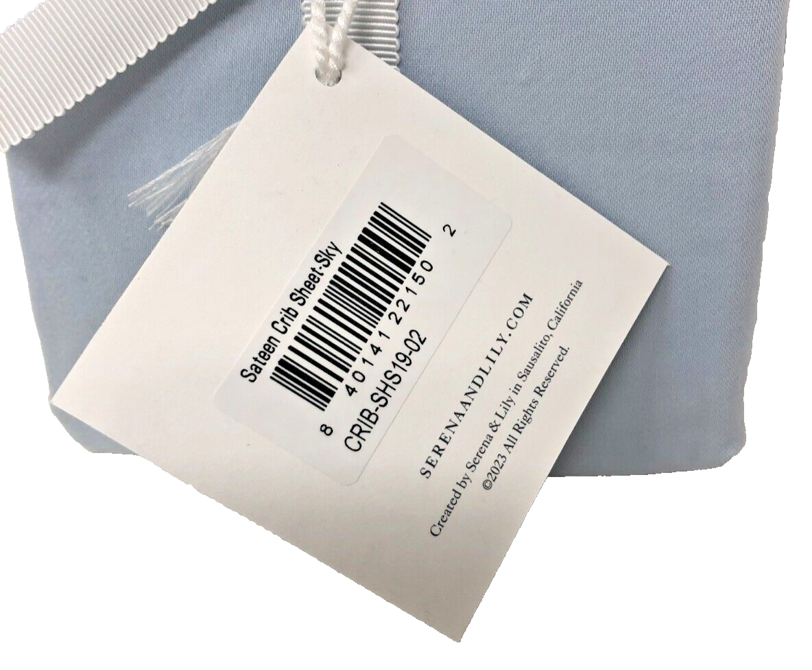 Serena & Lily Nursery - Sateen Crib Sheet - Sky