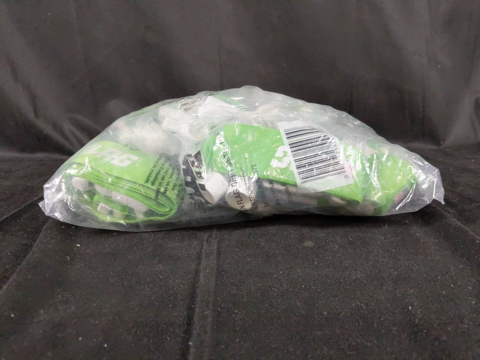 NFL Flag USA Brand Football Flags Pop Belts: Set Of 10 / Green