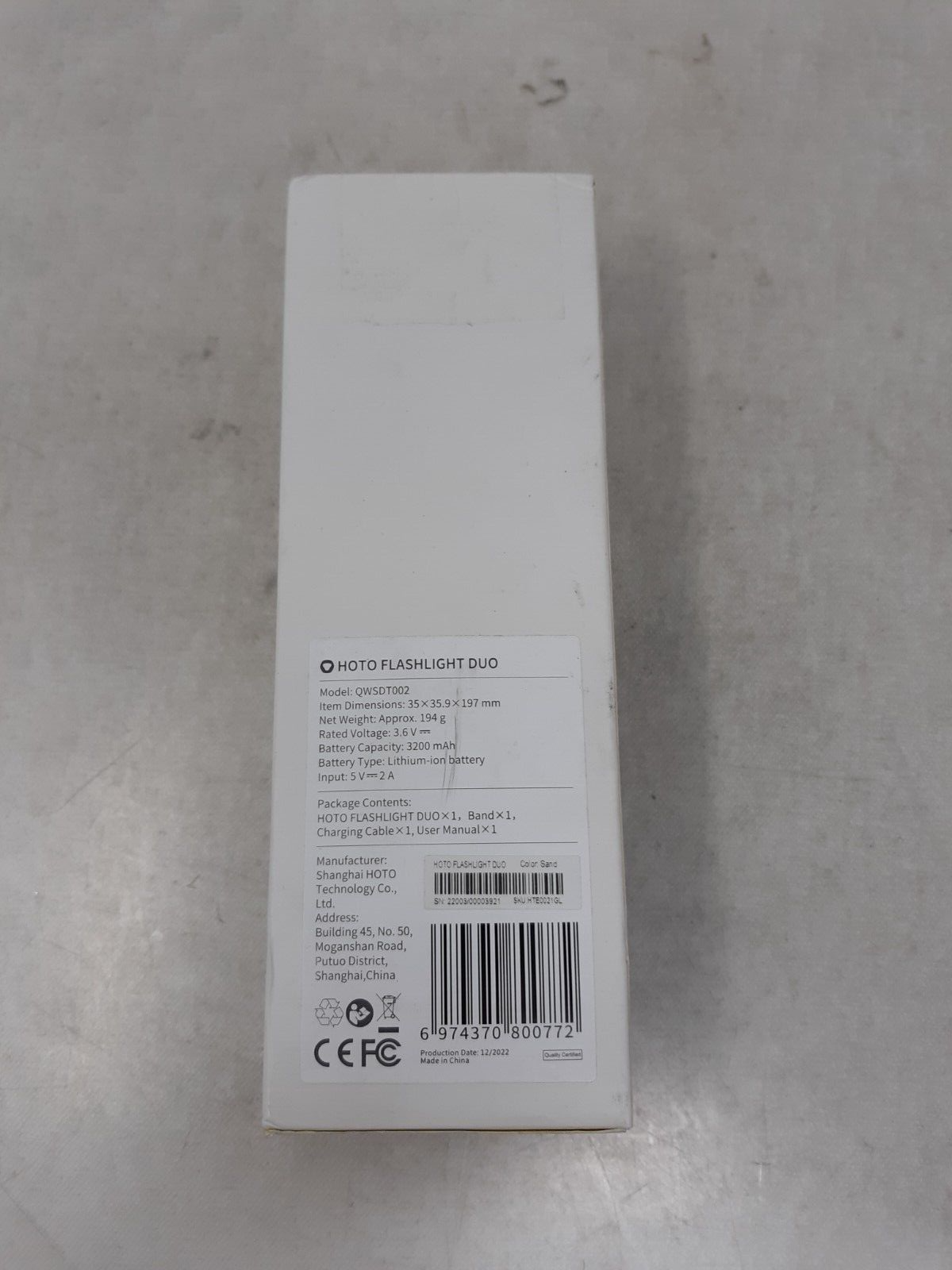 Flashlight HOTO QWSDT002 , 570lm, Fast charging, Strong light, Waterproof, Torch