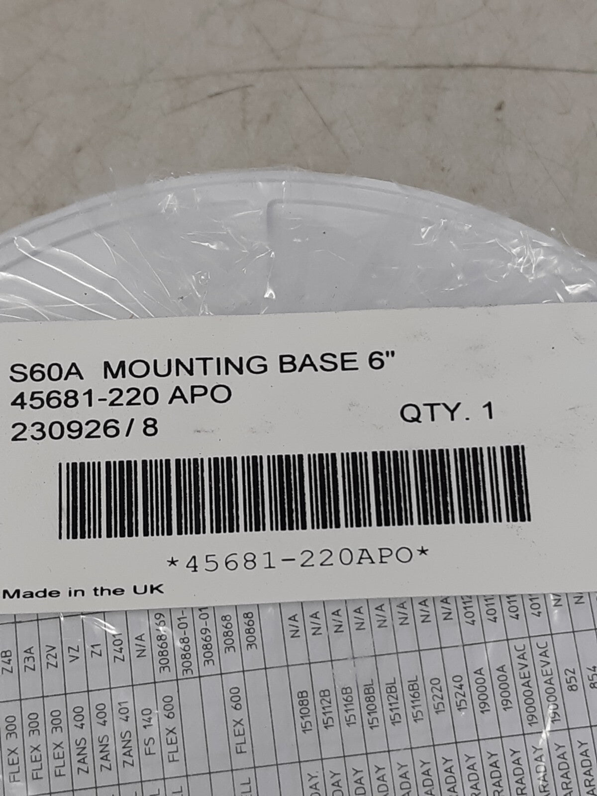 Apollo S60A 6” Smoke Detector Mounting Base 45681-220 APO