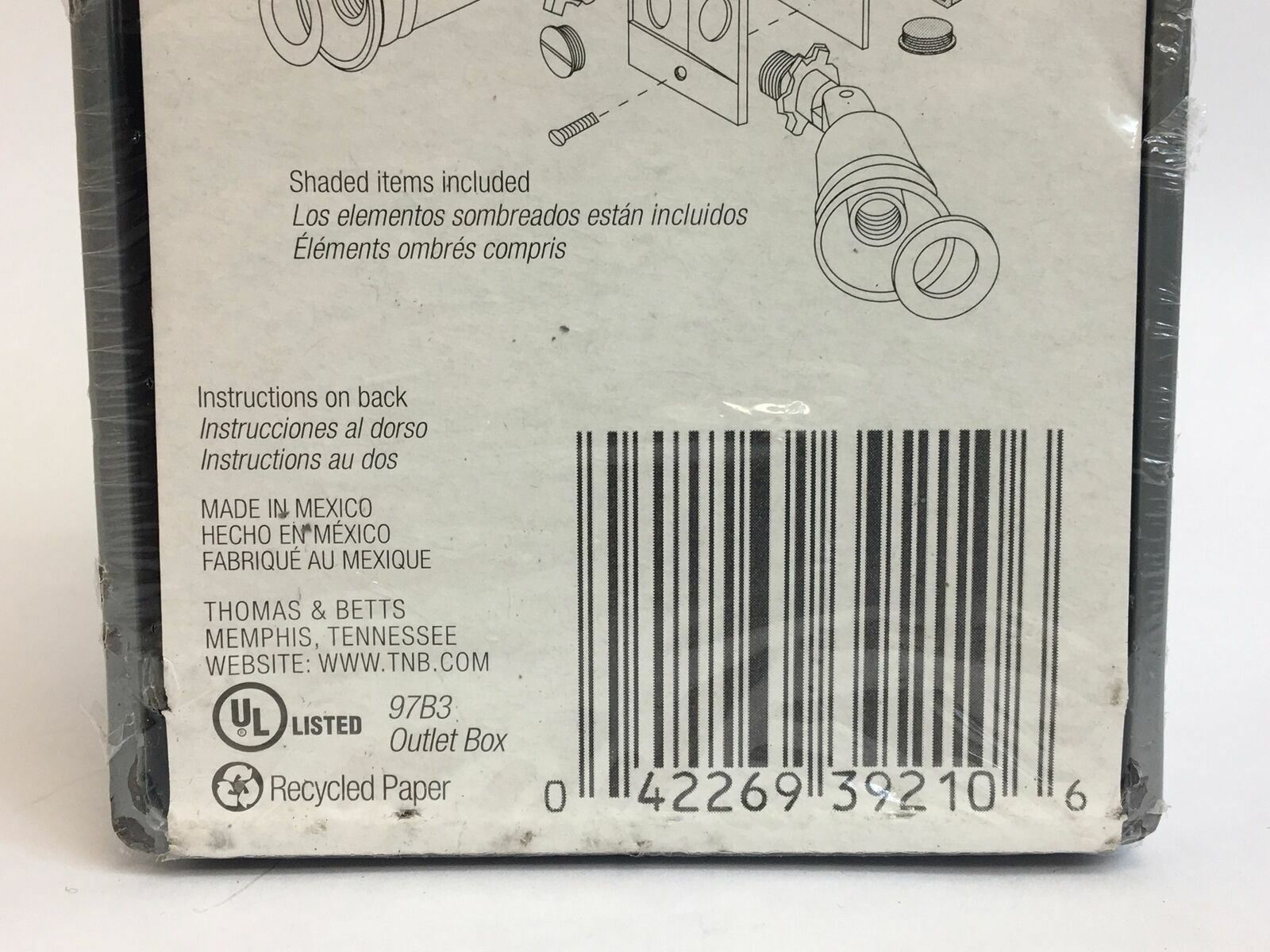 New Red Dot Outlet Box IH3-1 - 3 Hole 1/2" - Silver